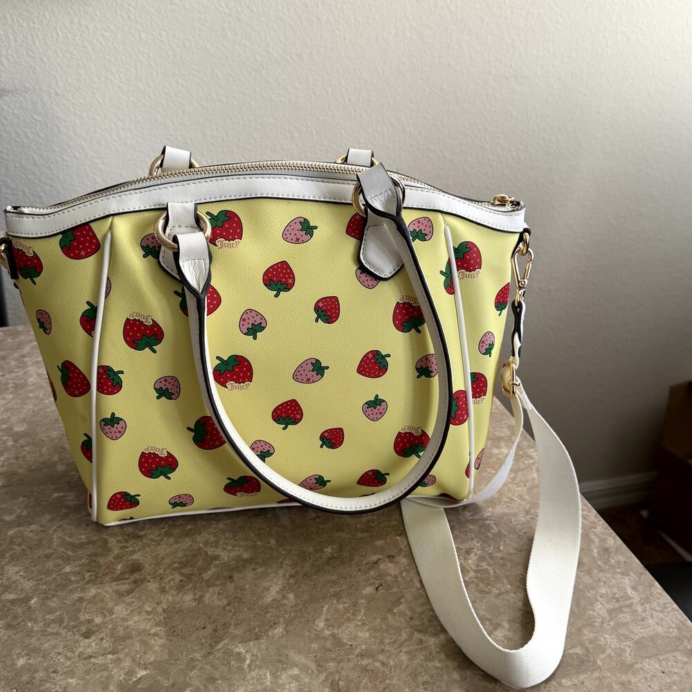 Juicy Couture Sweet N Juicy FR Tote Strawberry Yellow - Picture 2 of 10